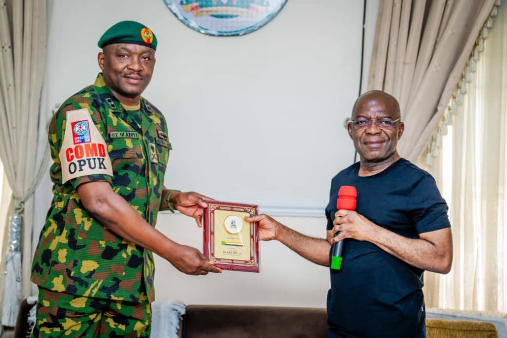 SECURITY, OUR TOP PRIORITY: GOVERNOR OTTI TO THE NEW GOC 82 DIVISION, NIGERIA ARMY.
