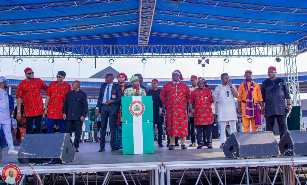 OUR ACHIEVEMENTS SO FAR ARE JUST THE BEGINNING OF GREAT THINGS TO COME, GOV. OTTI TELLS ABIANS AS OLD BENDE PEOPLE HOST HIM