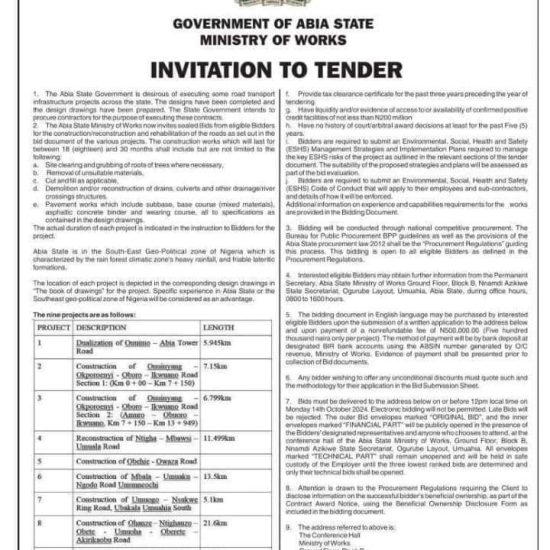 Invitation to tender